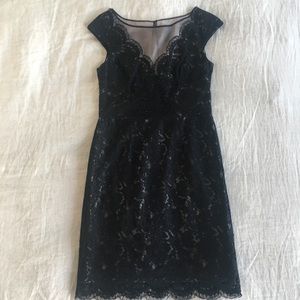 Black Lace Vera Wang Dress, Size 8